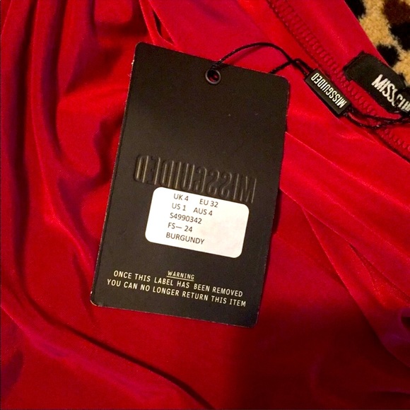 Burgundy Ruched Pencil Skirt - Picture 5 of 5